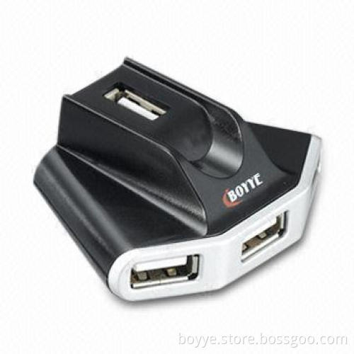 4-port USB 2.0 Hub with Plug-and-play Function and 480Mbps High-speed Data Transfer Rate